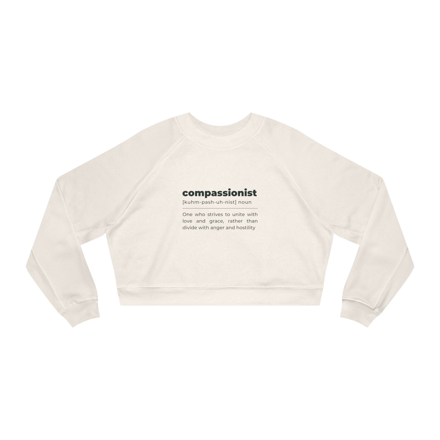 "Compassionist" Cropped Fleece Pullover
