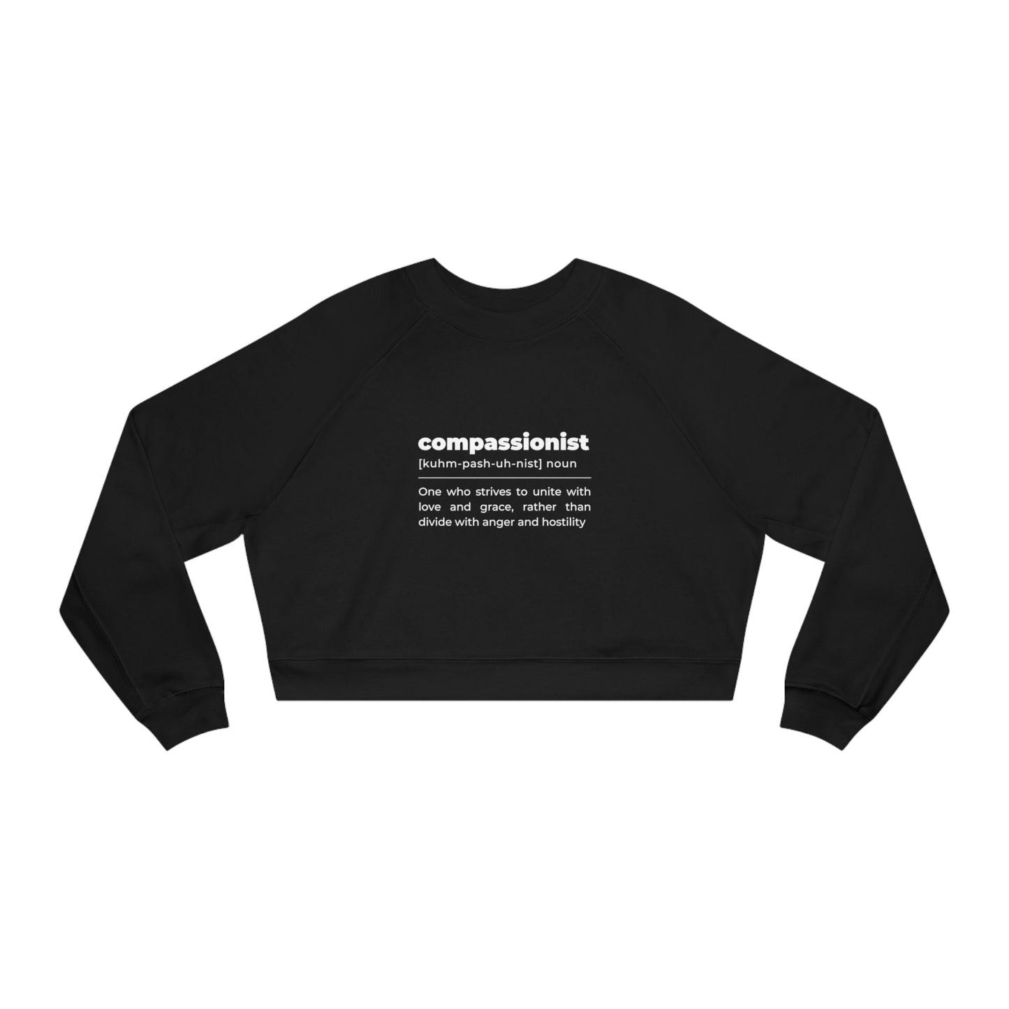 "Compassionist" Cropped Fleece Pullover